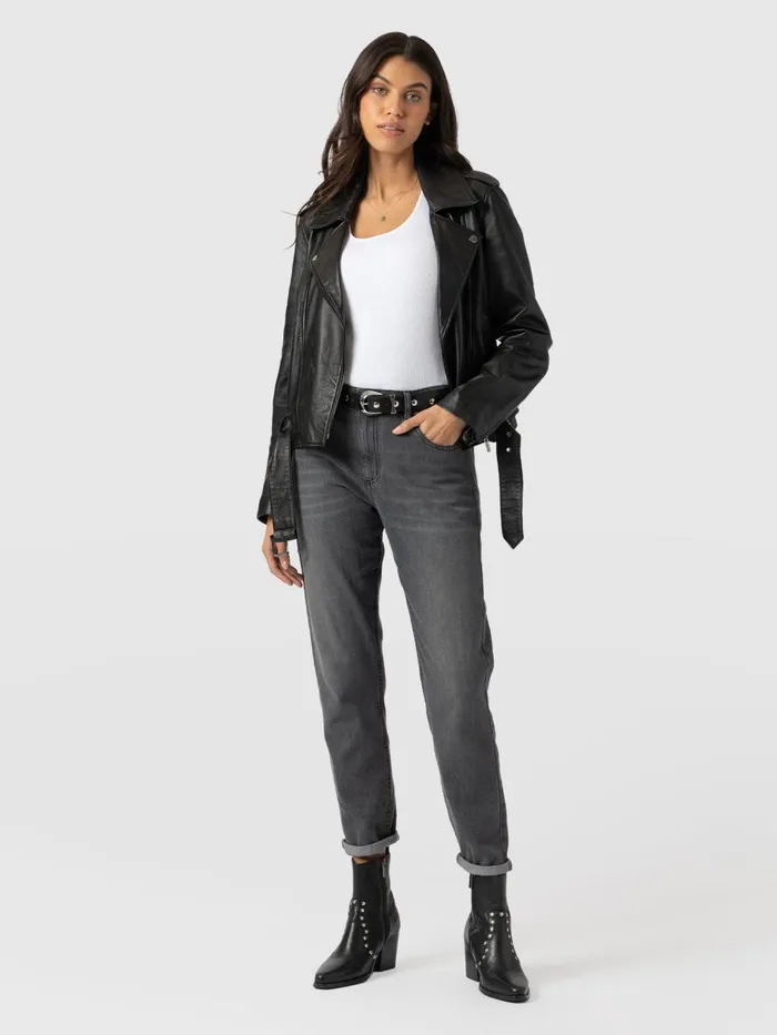 Saint And Sofia Pants Women Boyfriend Jeans 8211 Black Black