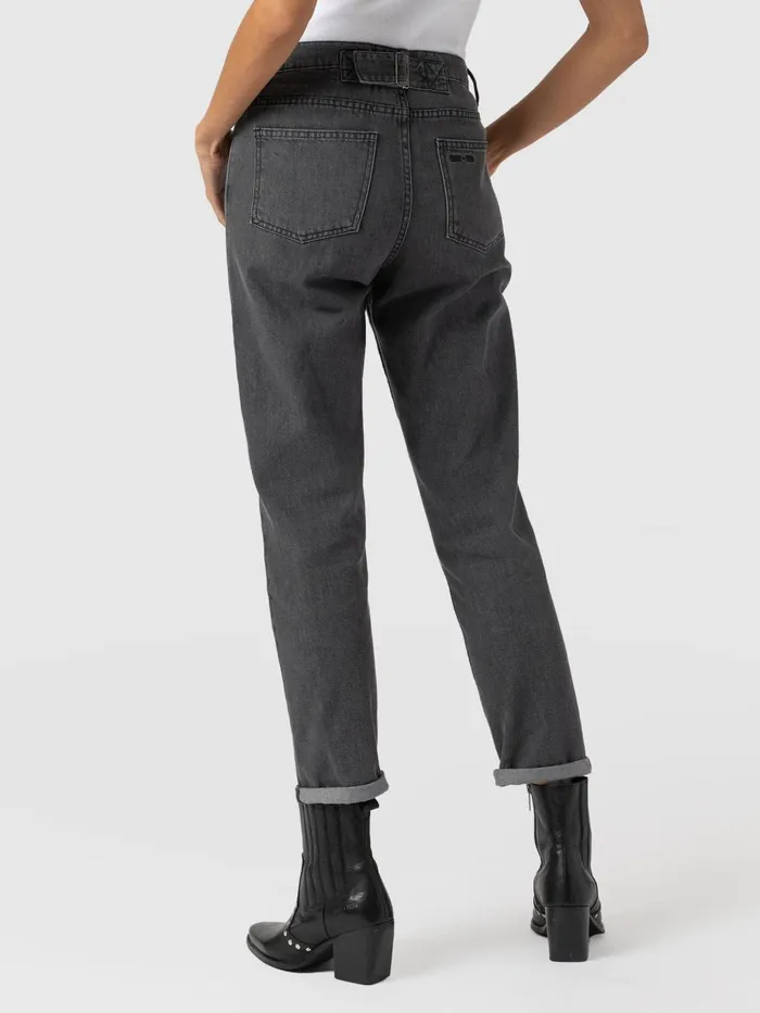 Saint And Sofia Pants Women Boyfriend Jeans 8211 Black Black