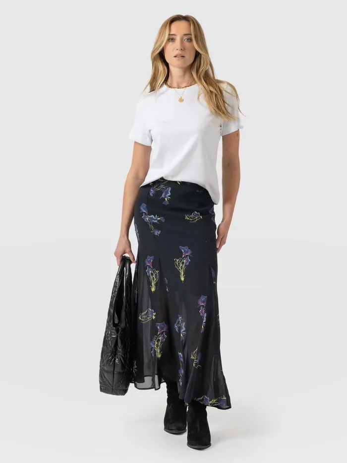 Saint And Sofia Skirts Women Audrey Skirt 8211 Blue Lily Gardens Blue Lily Gardens