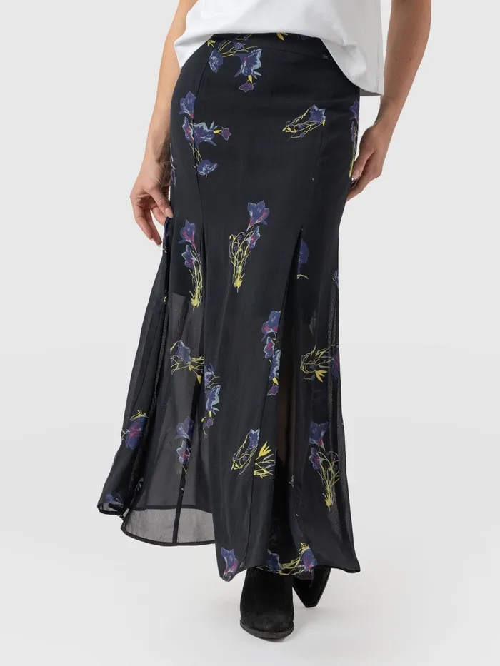 Saint And Sofia Skirts Women Audrey Skirt 8211 Blue Lily Gardens Blue Lily Gardens