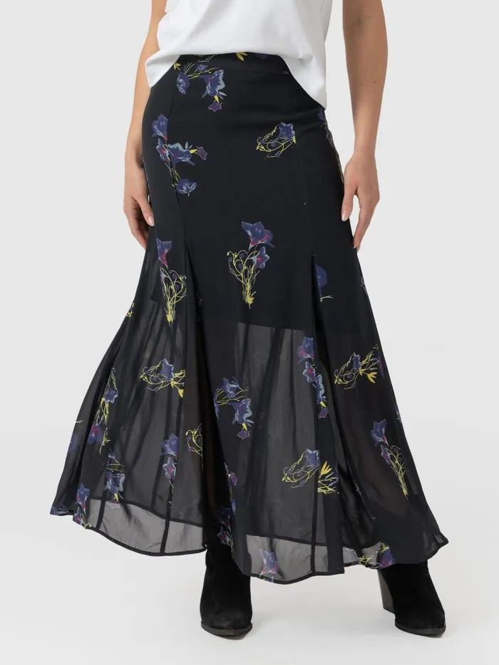 Saint And Sofia Skirts Women Audrey Skirt 8211 Blue Lily Gardens Blue Lily Gardens