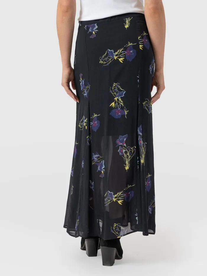 Saint And Sofia Skirts Women Audrey Skirt 8211 Blue Lily Gardens Blue Lily Gardens