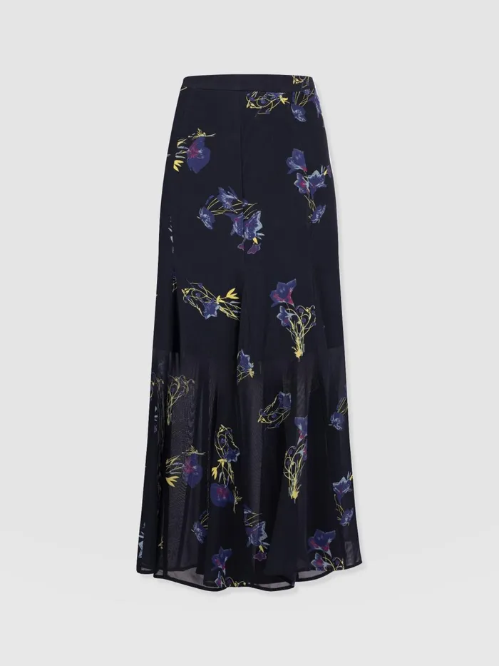 Saint And Sofia Skirts Women Audrey Skirt 8211 Blue Lily Gardens Blue Lily Gardens