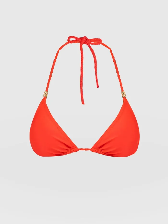 Saint And Sofia Swimwear Women Alba Triangle Bikini Top 8211 Red Red