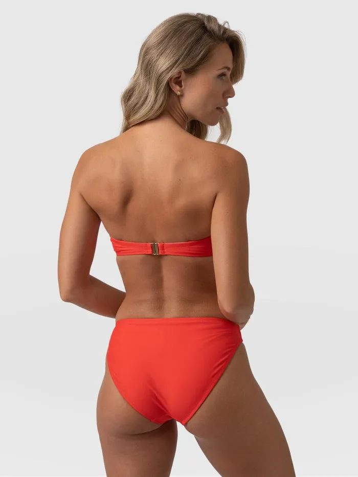 Saint And Sofia Swimwear Women Skye Bandeau Bikini Top 8211 Red Red