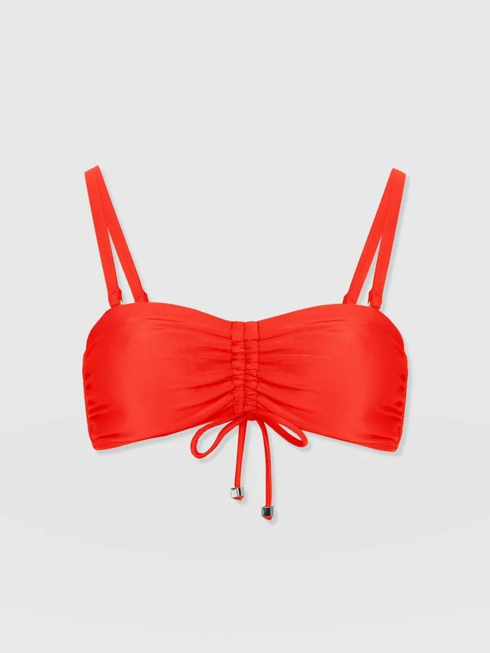 Saint And Sofia Swimwear Women Skye Bandeau Bikini Top 8211 Red Red
