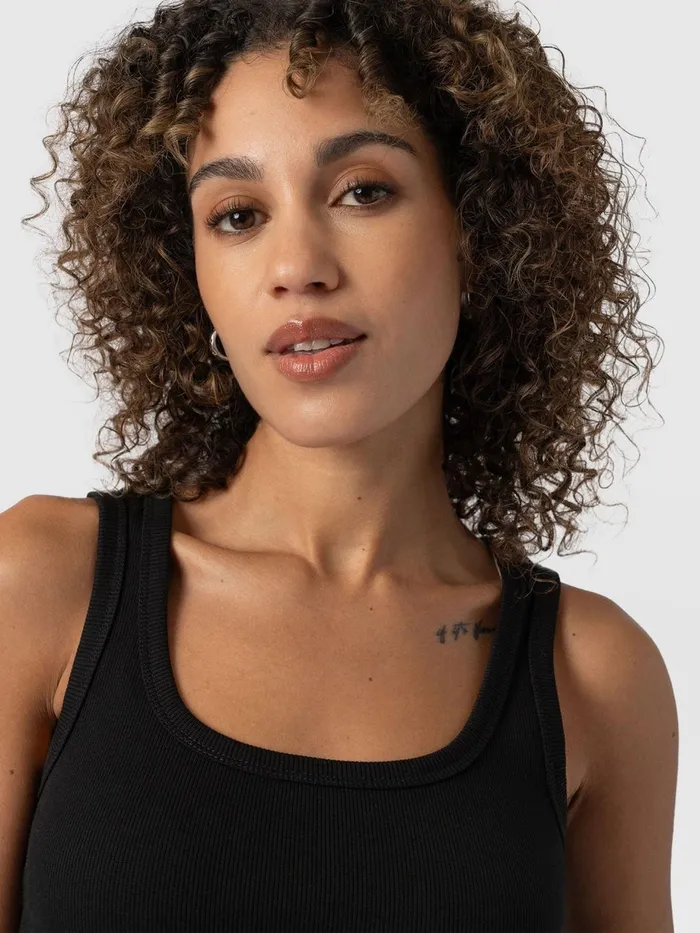Saint And Sofia TShirts and Tanks Women Asher Scoop Neck Vest 8211 Black Black