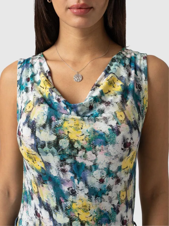 Saint And Sofia TShirts and Tanks Women Cowl Neck Cami 8211 Misty Floral Misty Floral