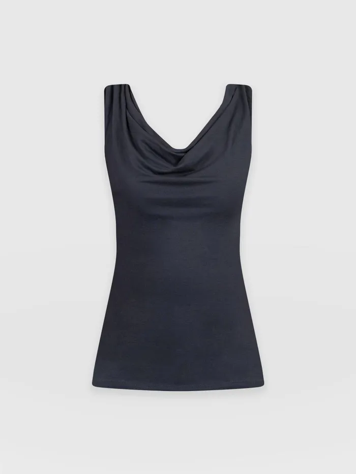 Saint And Sofia TShirts and Tanks Women Cowl Neck Cami 8211 Navy Navy