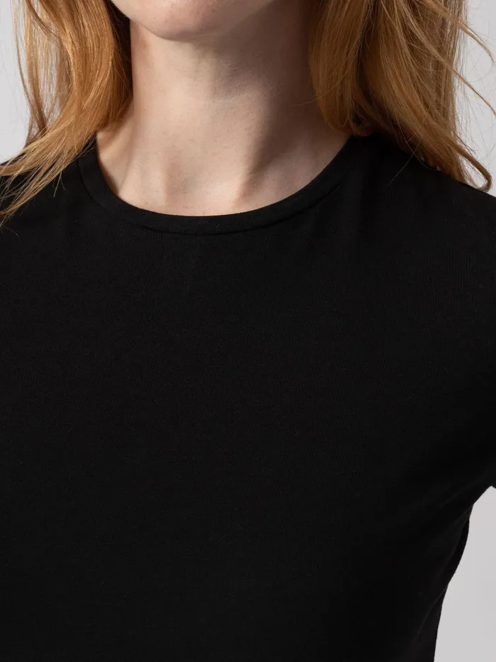 Saint And Sofia TShirts and Tanks Women Easy Cotton Tee 8211 Black Black