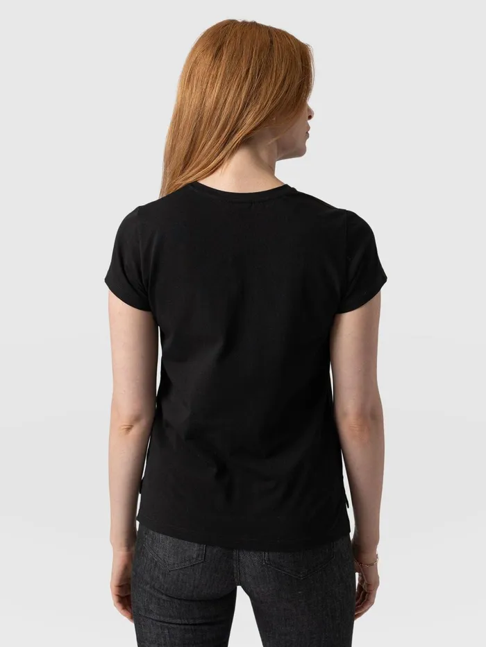 Saint And Sofia TShirts and Tanks Women Easy Cotton Tee 8211 Black Black