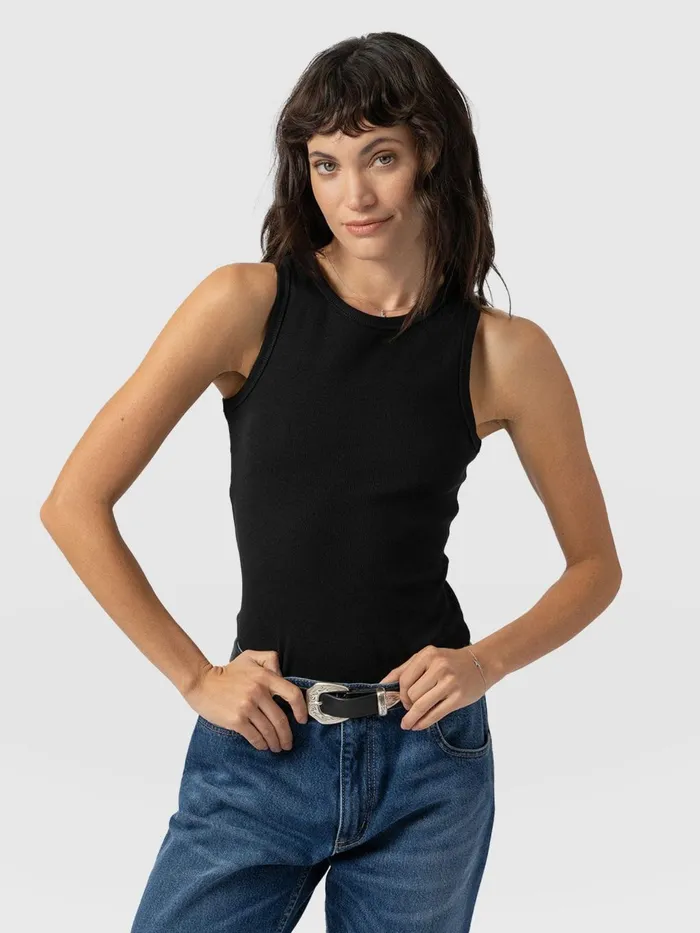 Saint And Sofia TShirts and Tanks Women Nova Racer Vest 8211 Black Black