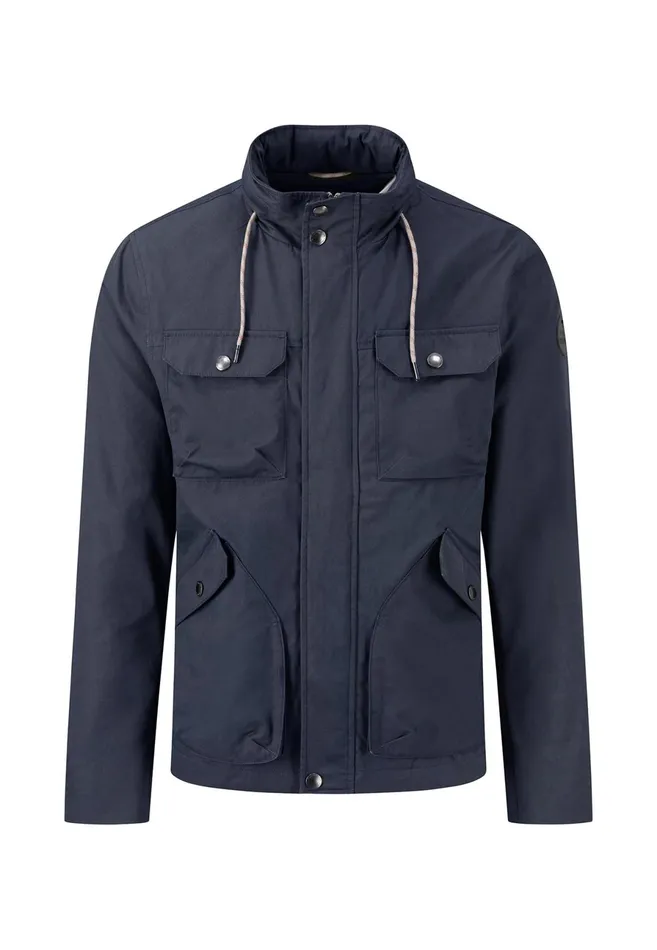 Sale Men FYNCHHATTON Field Jacket With Removable Hood Dusty Olivedark Navy