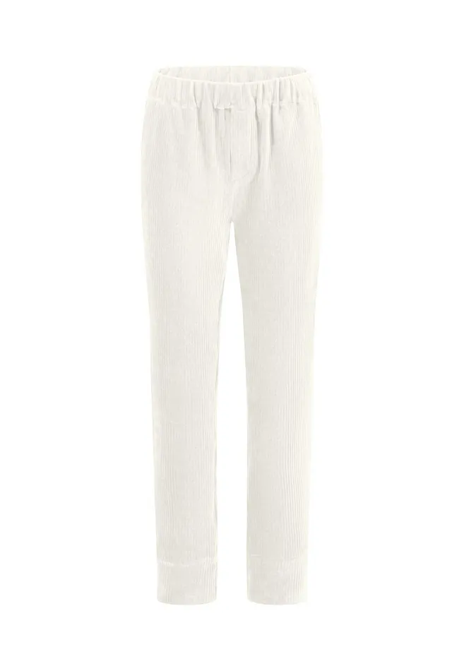 Sale Women FYNCHHATTON Cord Pants Made Of Soft Jerseycord Modern Plummilktaupe