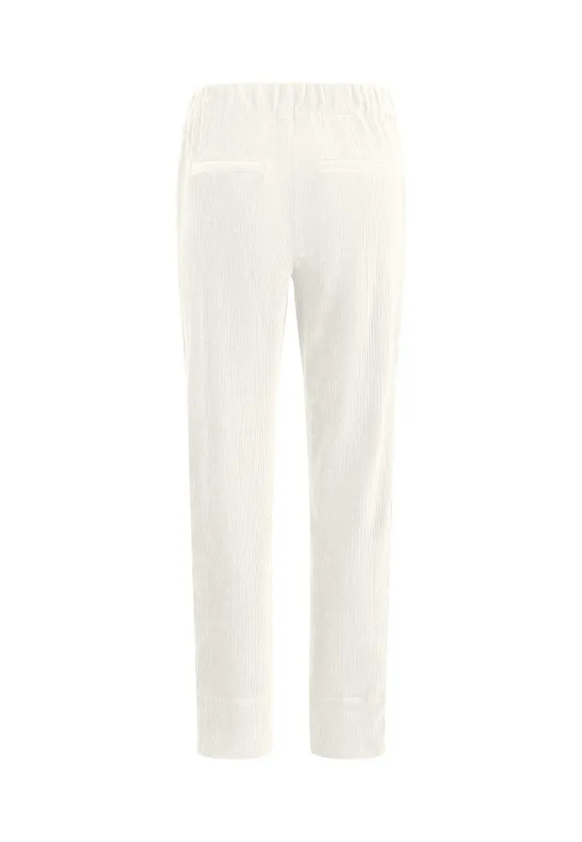 Sale Women FYNCHHATTON Cord Pants Made Of Soft Jerseycord Modern Plummilktaupe