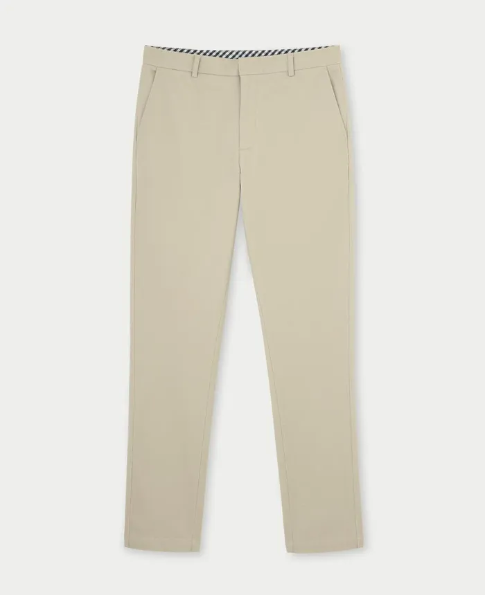 Savile Row Company Beige Stretch Cotton Classic Fit Flat Front Chinos Mct332bei Men Chinos And Shorts