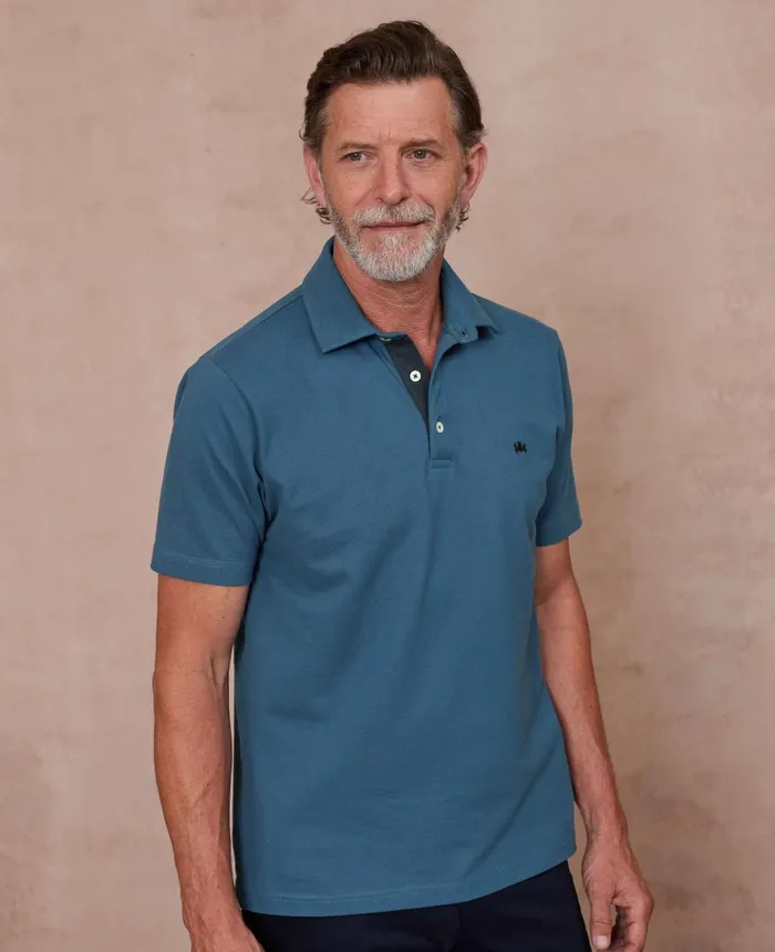 Savile Row Company Blue Cotton Classic Fit Short Sleeve Polo Shirt Blue Men Casual Tops Savile Row Company Blue Cotton Classic Fit Short Sleeve Polo Shirt Blue Men Casual Tops