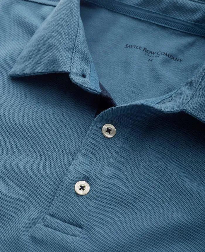 Savile Row Company Blue Cotton Classic Fit Short Sleeve Polo Shirt Blue Men Casual Tops Savile Row Company Blue Cotton Classic Fit Short Sleeve Polo Shirt Blue Men Casual Tops