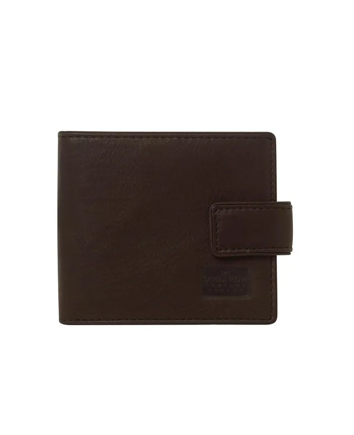 Savile Row Company Chocolate Leather Classic Tab Wallet Chocolate Men Leather Goods