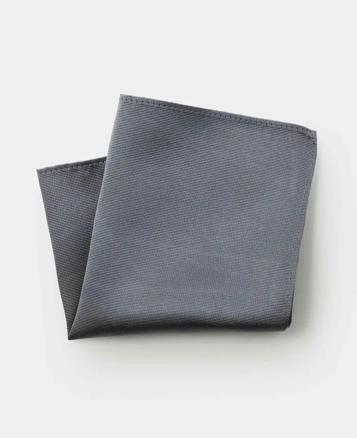Savile Row Company Grey Twill Silk Pocket Square Grey Men Pocket Squares