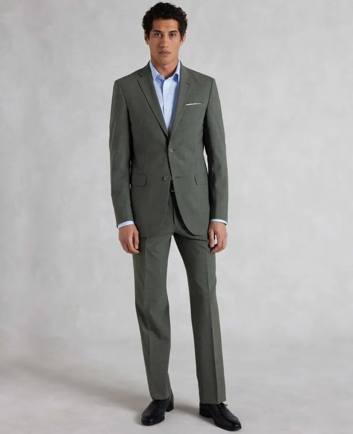 Savile Row Company Grey WoolBlend Tailored Suit Men Tailored Suits