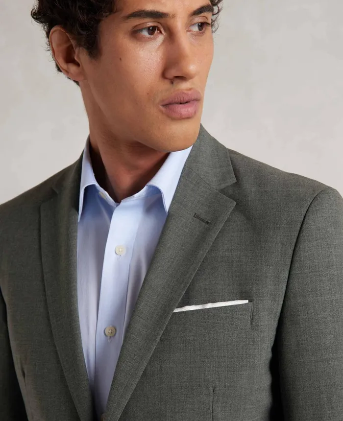 Savile Row Company Grey WoolBlend Tailored Suit Men Tailored Suits