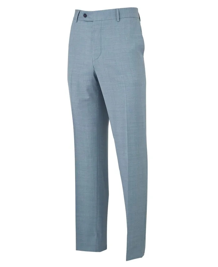Savile Row Company Light Blue WoolBlend Tailored Suit Men Tailored Suits