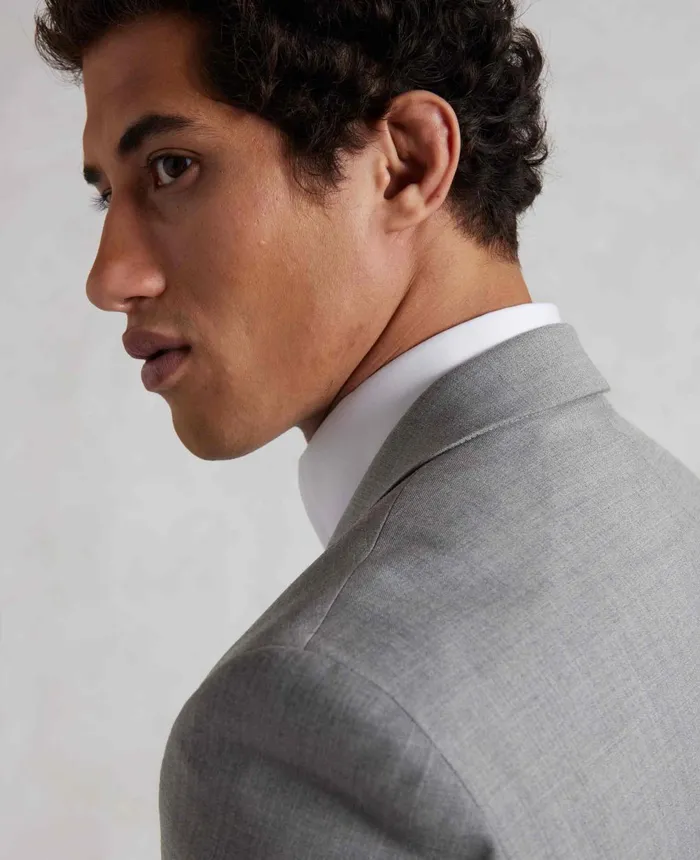 Savile Row Company MidGrey WoolBlend Tailored Suit Men Tailored Suits