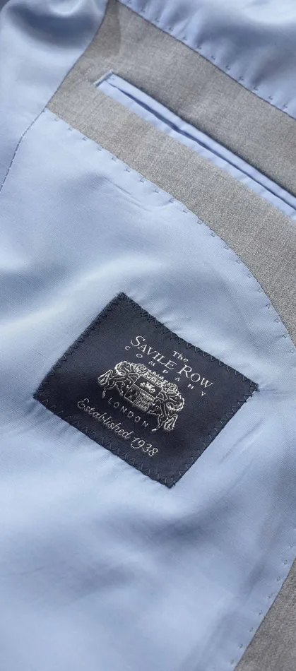 Savile Row Company MidGrey WoolBlend Tailored Suit Men Tailored Suits