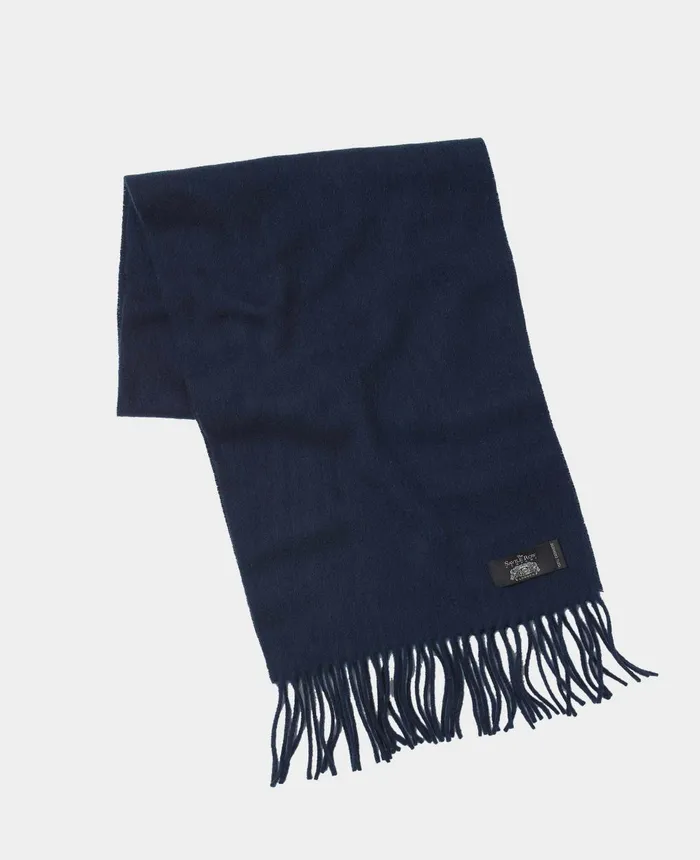 Savile Row Company Navy Cashmere Scarf Msf903nav Men Scarves