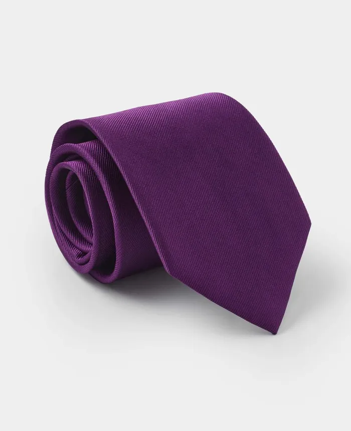Savile Row Company Purple Fine Twill Silk Tie Purple Men Silk Ties