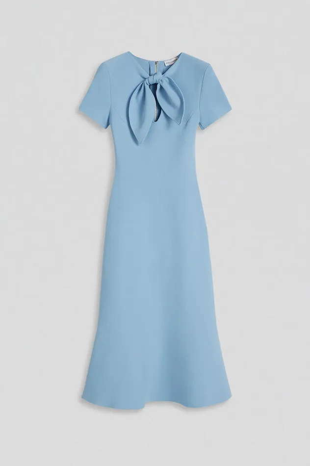 Scanlan Theodore Dresses Women CREPE KNIT CRAVAT DRESS RIVIERA