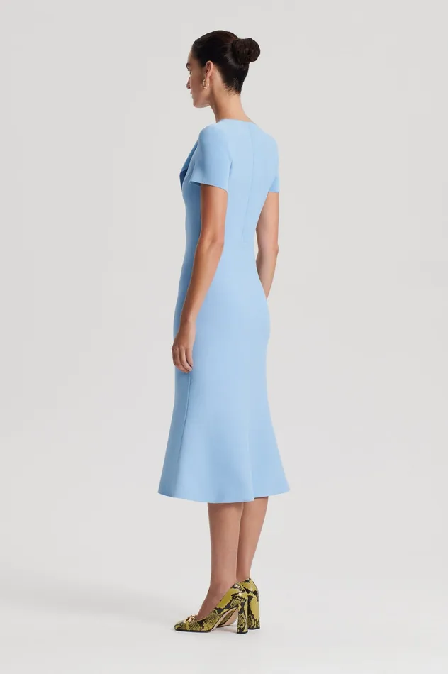 Scanlan Theodore Dresses Women CREPE KNIT CRAVAT DRESS RIVIERA