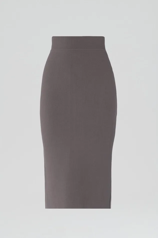 Scanlan Theodore Skirts Women CREPE KNIT SLIT BACK SKIRT TORBA