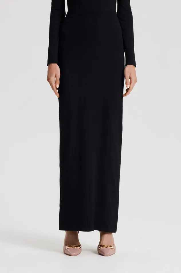 Scanlan Theodore Skirts Women MICRO KNIT SKIRT BLACK Scanlan Theodore Skirts Women MICRO KNIT SKIRT BLACK