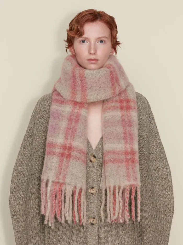 Scarves WomenMen Holzweiler Fresia Pink Check
