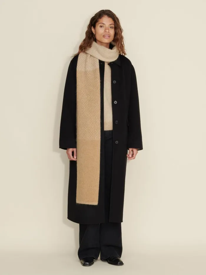 Scarves WomenMen Holzweiler Tine Knit Scarf Sand Mix