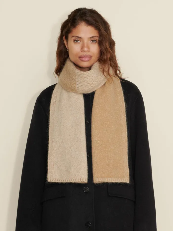Scarves WomenMen Holzweiler Tine Knit Scarf Sand Mix