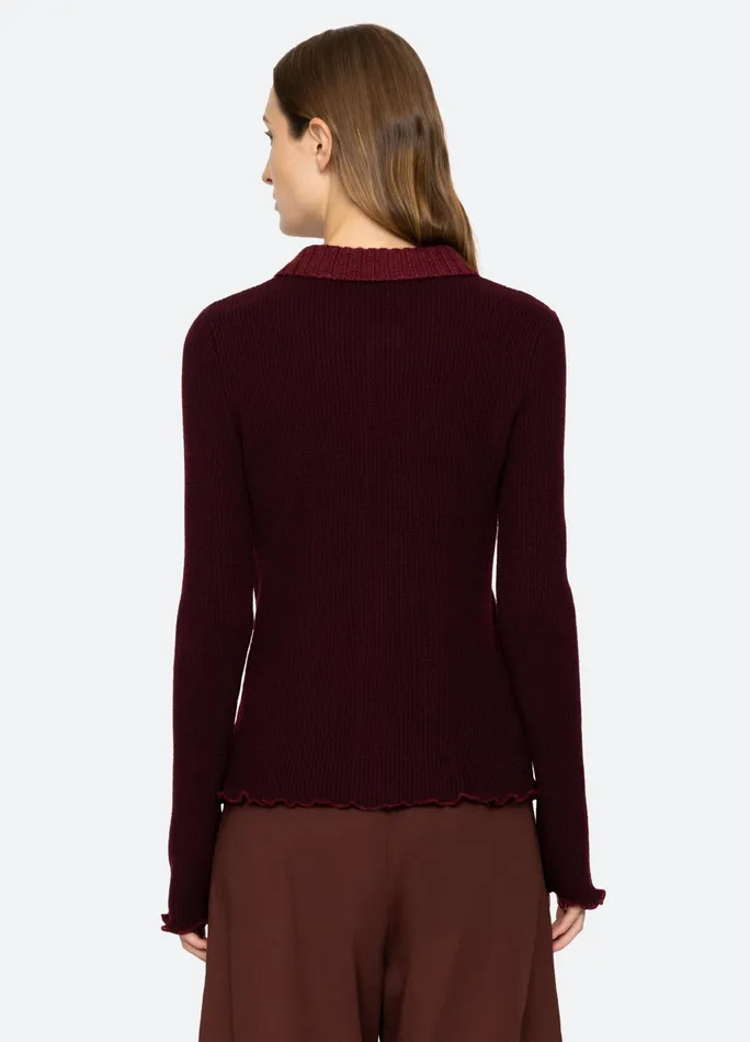 Sea New York Tops Clare Cardigan Burgundy 8211 Women