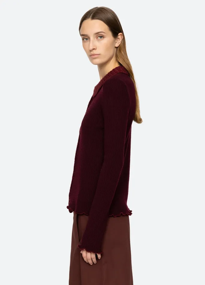 Sea New York Tops Clare Cardigan Burgundy 8211 Women