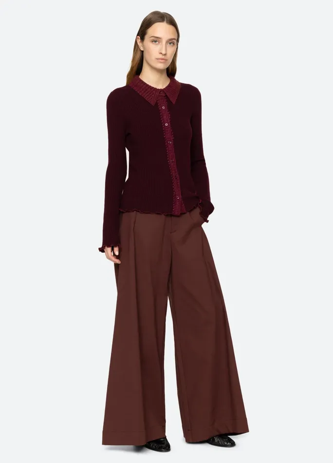 Sea New York Tops Clare Cardigan Burgundy 8211 Women