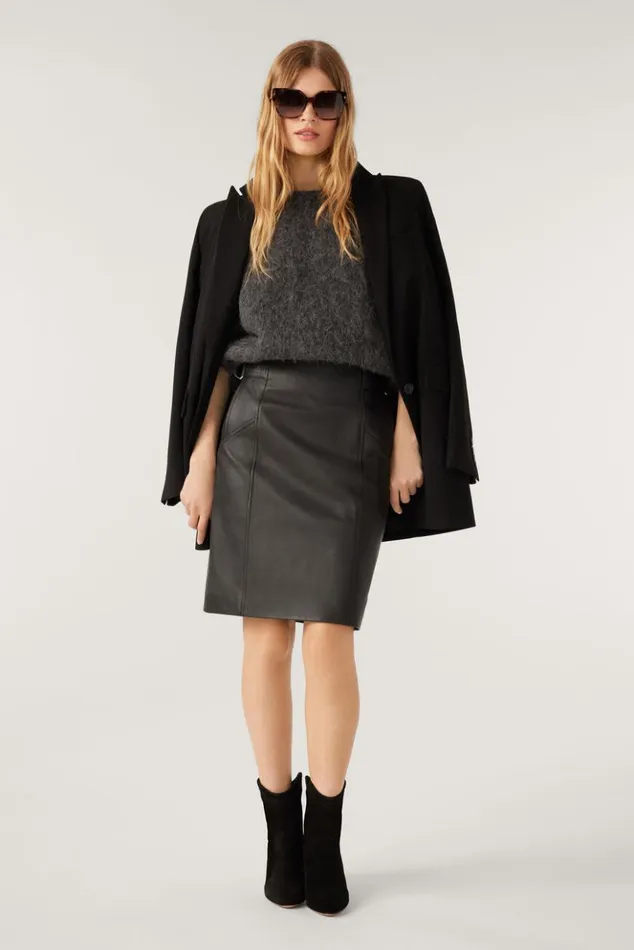 SelenaLeather Skirt Clothing Baandsh Skirts and Shorts