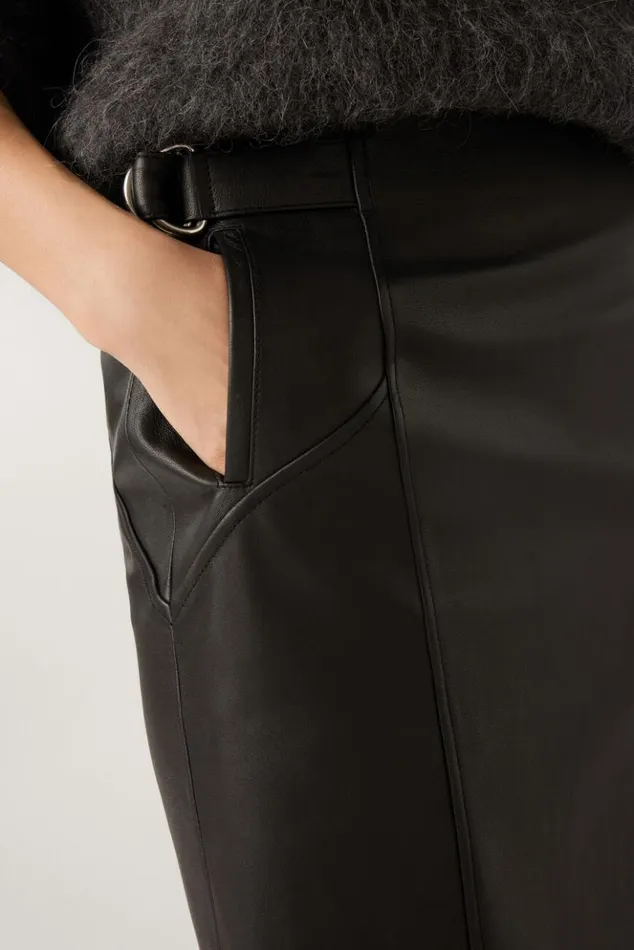 SelenaLeather Skirt Clothing Baandsh Skirts and Shorts