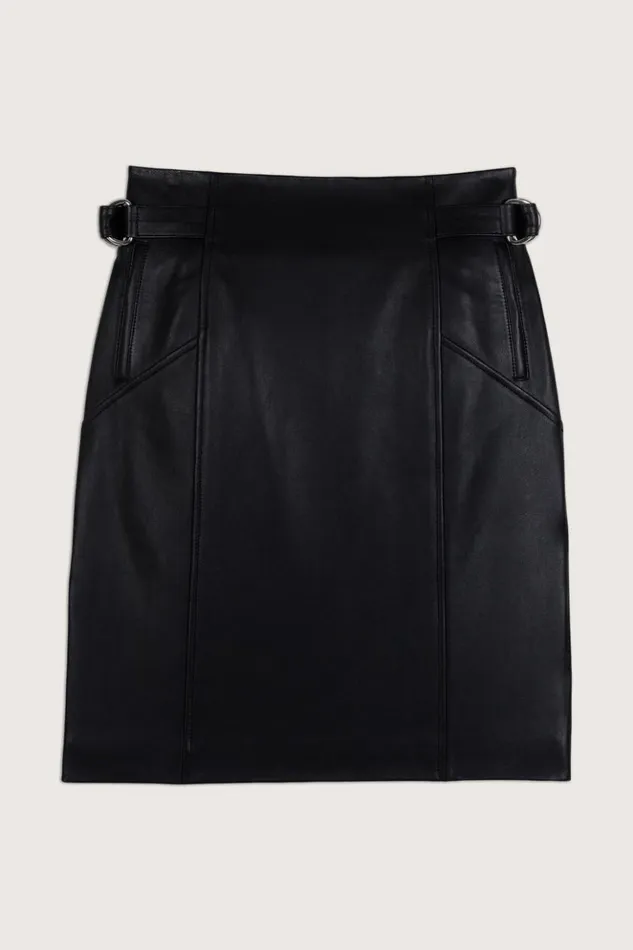 SelenaLeather Skirt Clothing Baandsh Skirts and Shorts