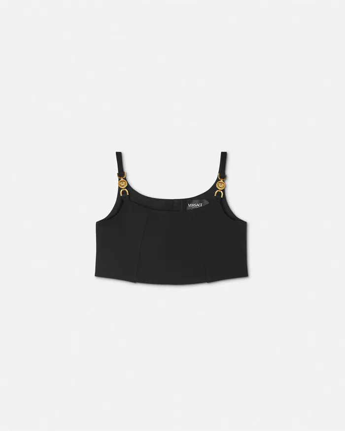 Shirts and Tshirts Kids Versace Medusa 03995 Bralette Top Black