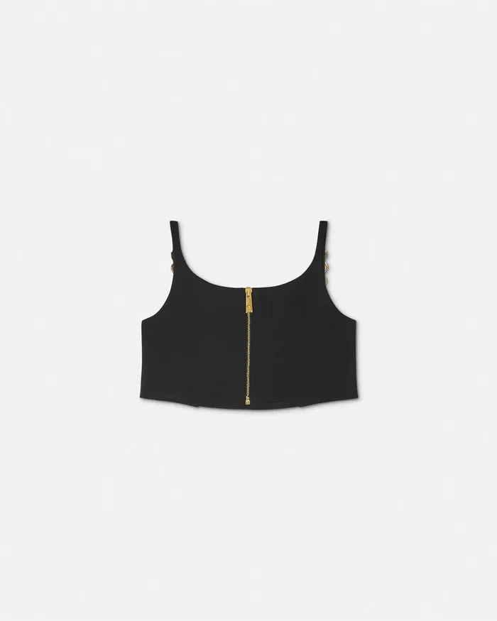 Shirts and Tshirts Kids Versace Medusa 03995 Bralette Top Black