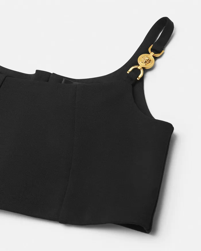 Shirts and Tshirts Kids Versace Medusa 03995 Bralette Top Black