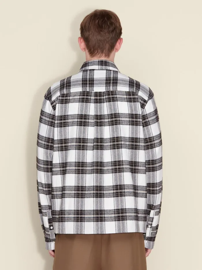 Shirts and Tops Men Holzweiler Elja Zip Check Shirt White Mix