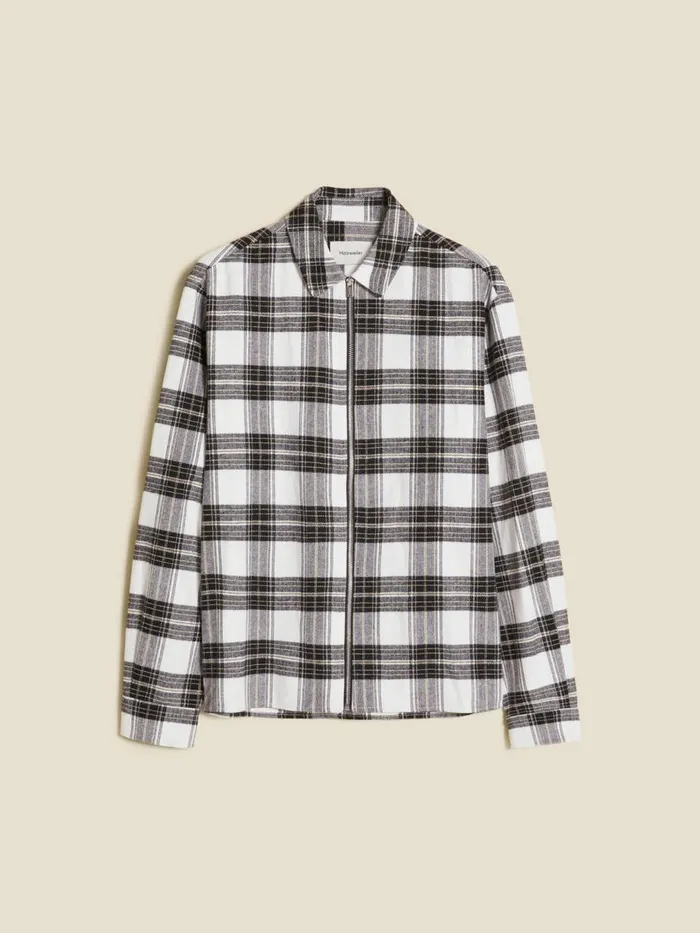 Shirts and Tops Men Holzweiler Elja Zip Check Shirt White Mix