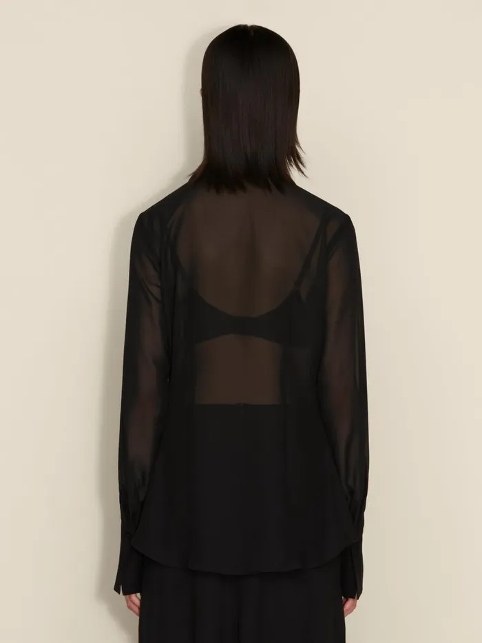 Shirts and Tops Women Holzweiler Youbin Chiffon Shirt Black